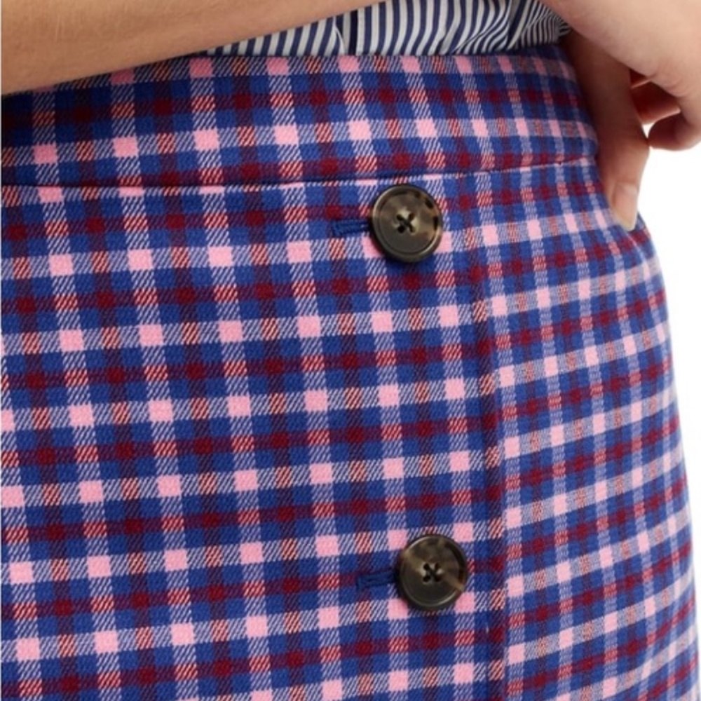 J. Crew NWT Button Front Plaid Pencil Skirt